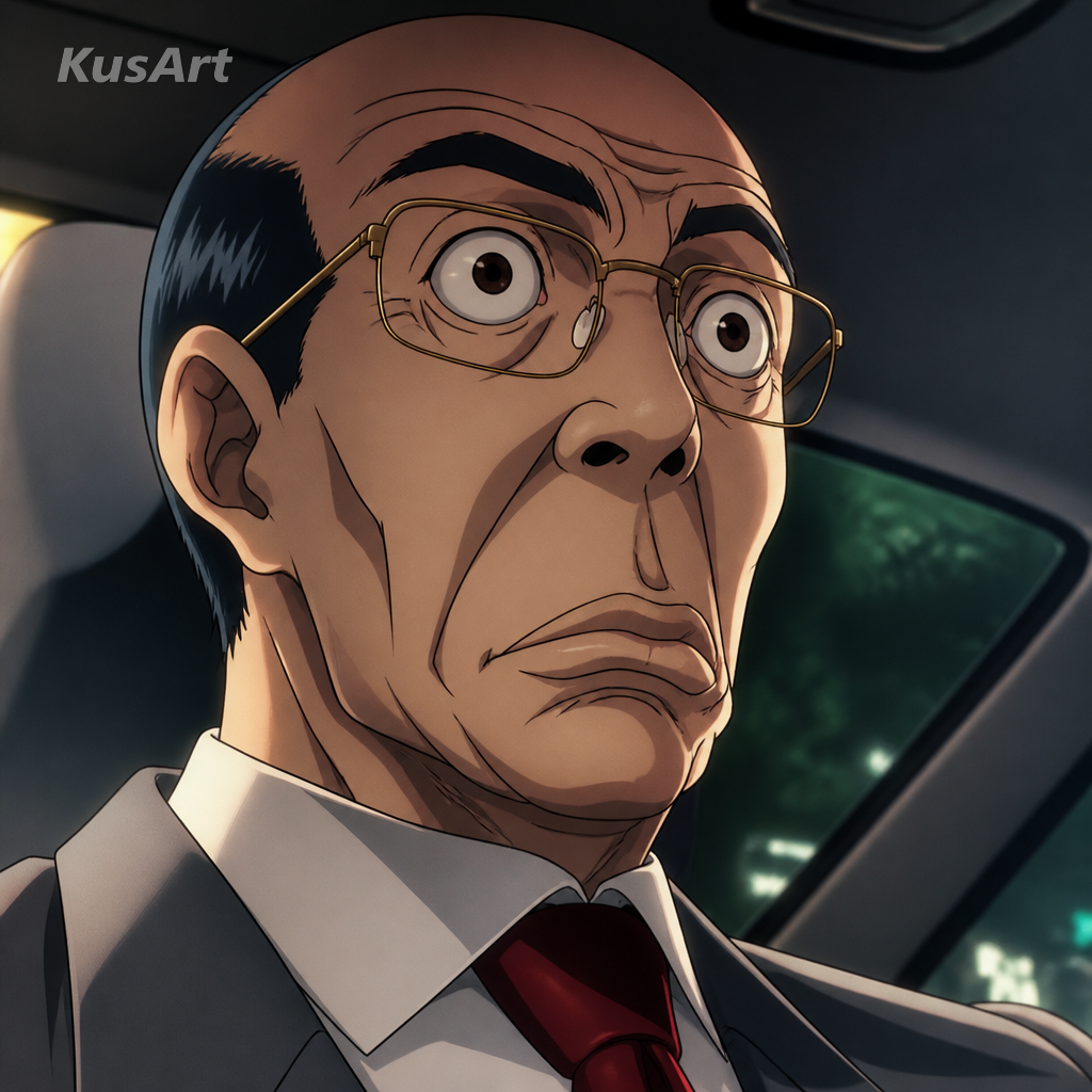 Meme do homem mudando de cara em anime redesenhado como uma ilustração marcante de anime moderno