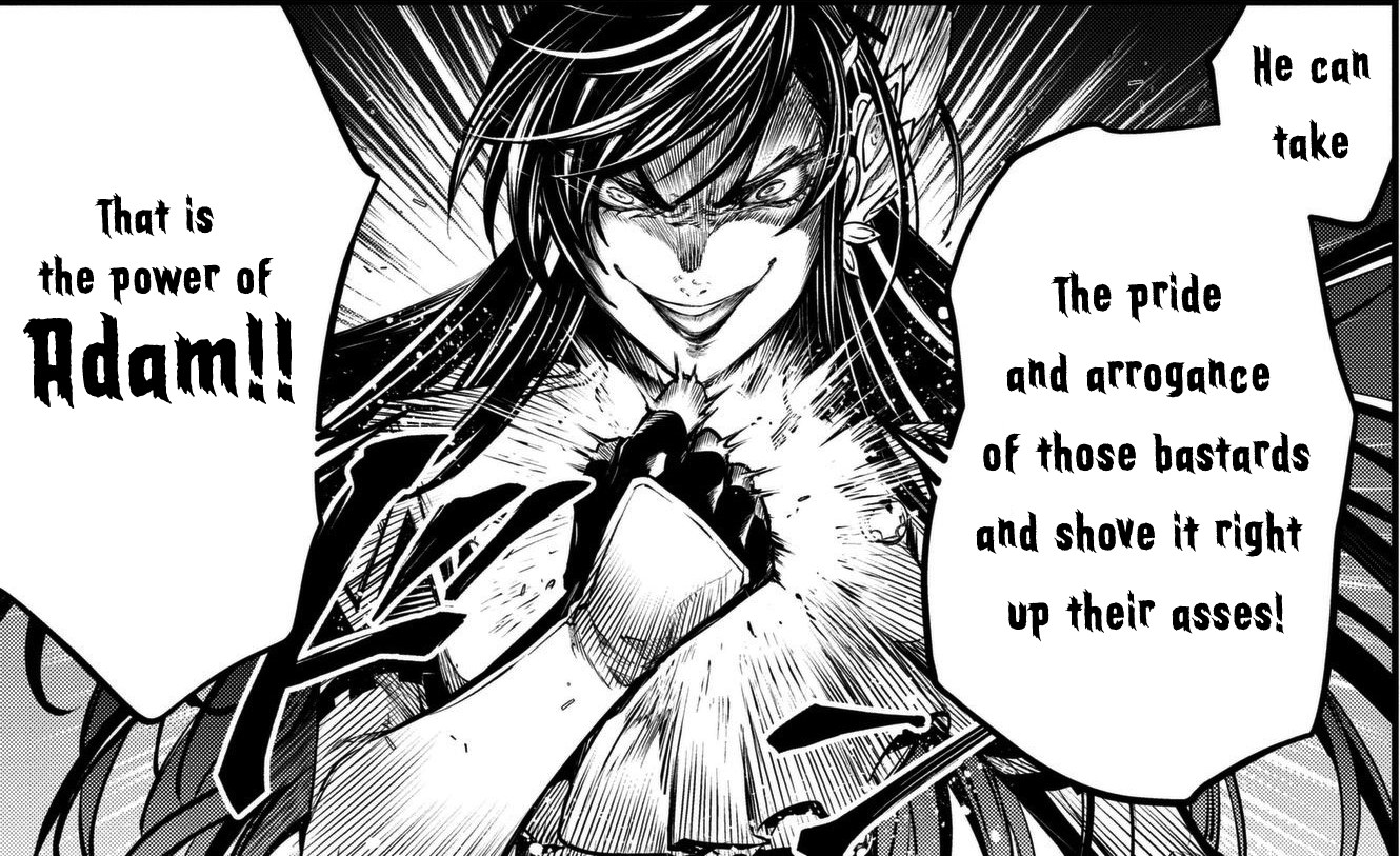Mème du menton pointu d'anime légendé en macro d'image maudite absurde
