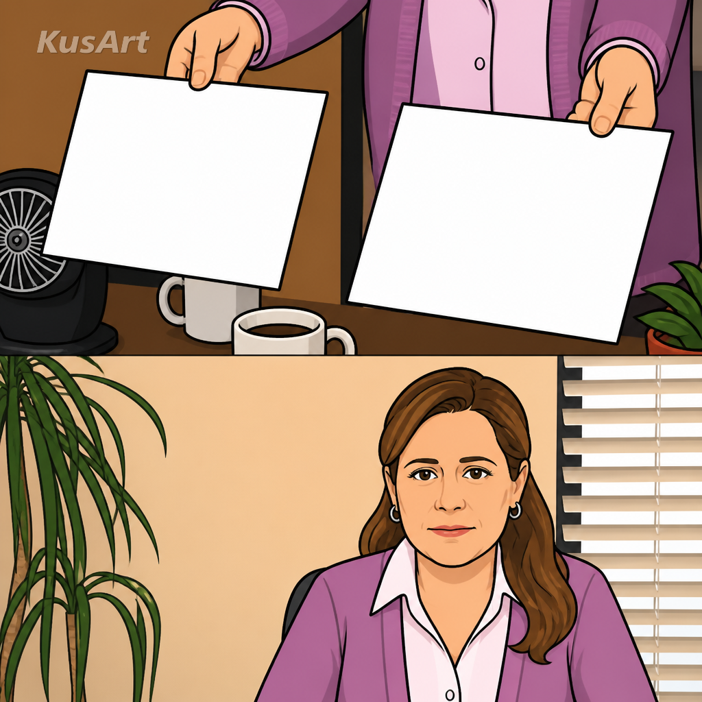 きれいなフラットカートゥーンに描き直した同じ写真じゃんミーム