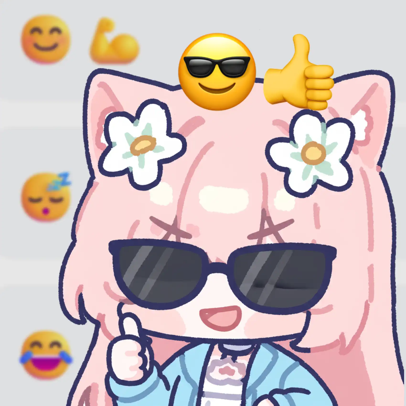Emoji Workshop - AI Transformez votre personnage en line art net en un set d'emojis expressifs et lisibles.
