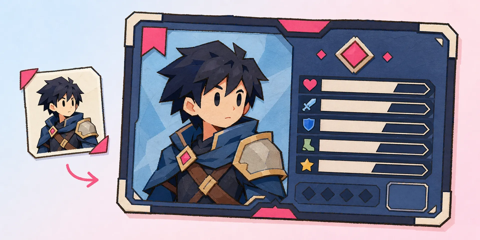 AI Game-Style Character ID Card Maker