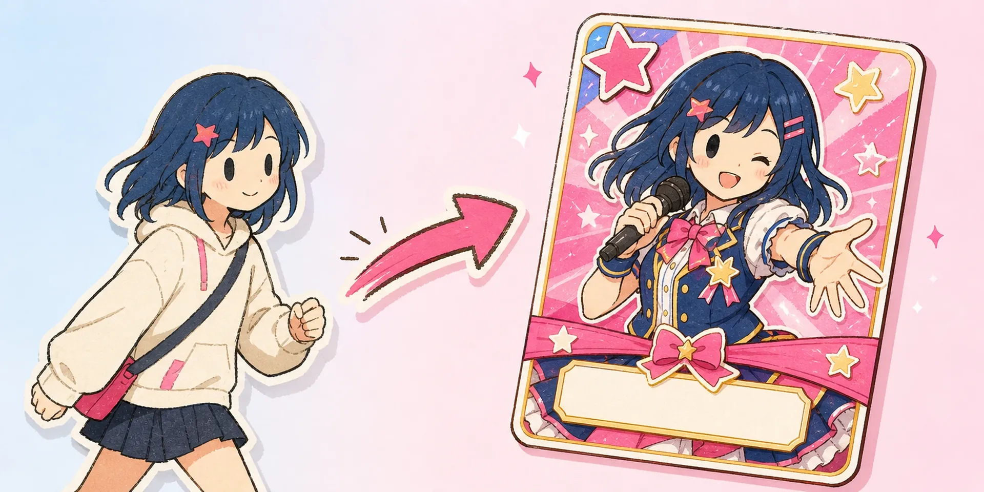 AI Idol Character ID Card Maker