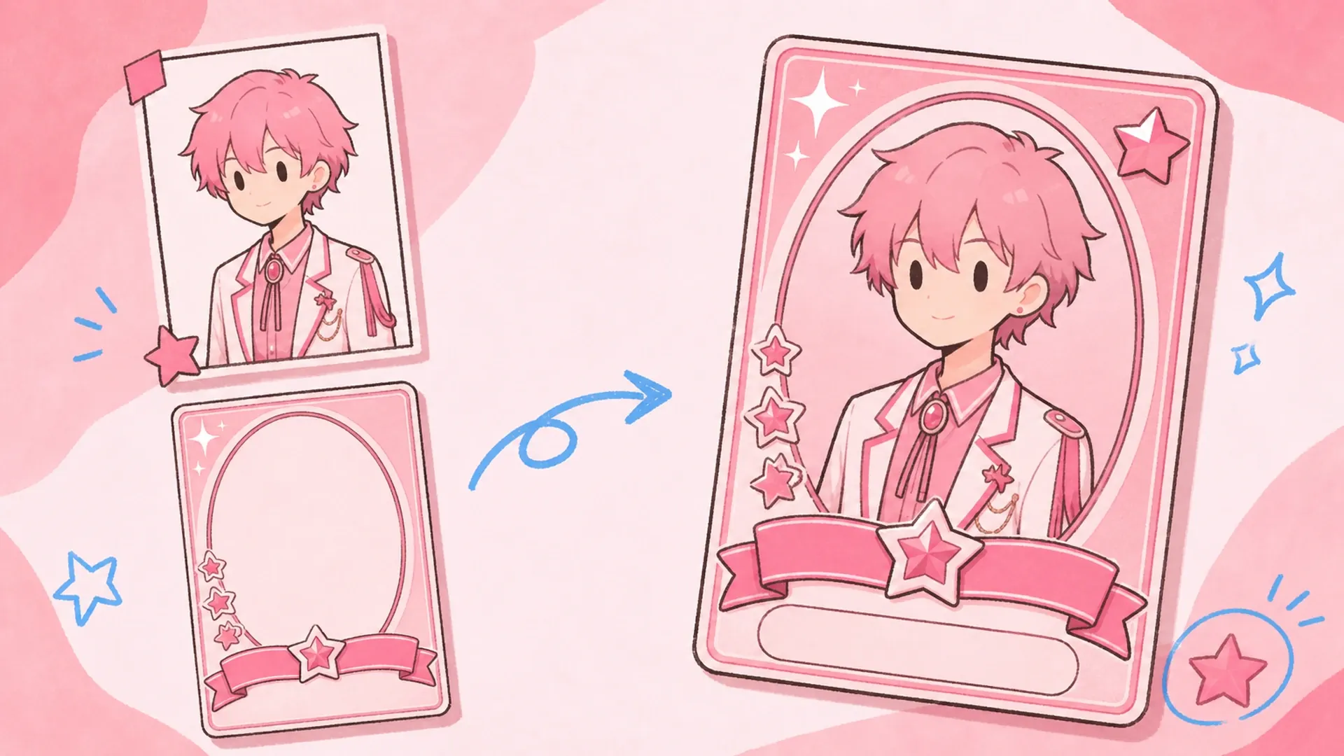 Die Idol-Karte, erklärt - AI Idol Charakterausweis-Generator