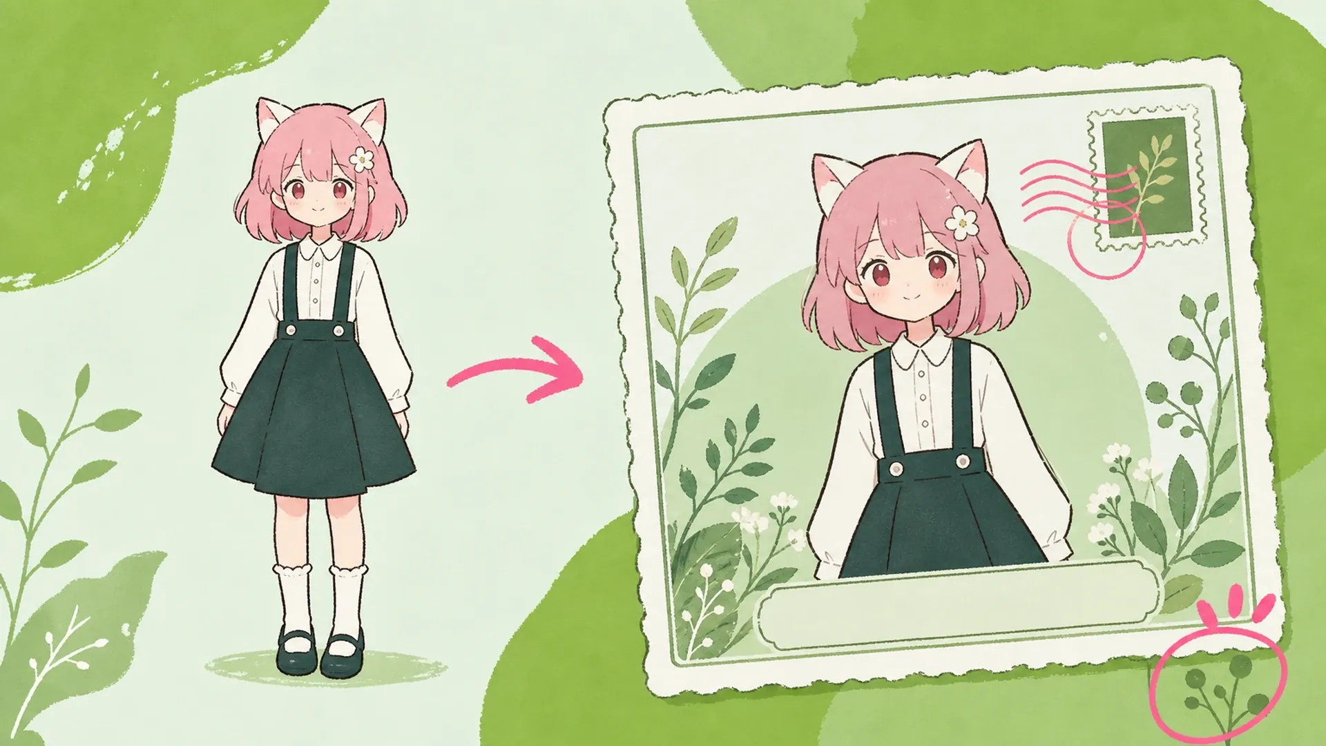 Ein stilles Atelier für saisonale Karten - AI Japanische Wafu-Postkarten-Generator