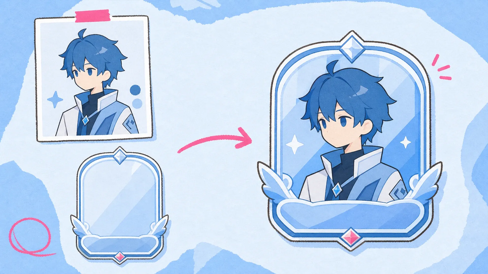 A description-driven badge builder - AI Mobile Game Character Badge Maker