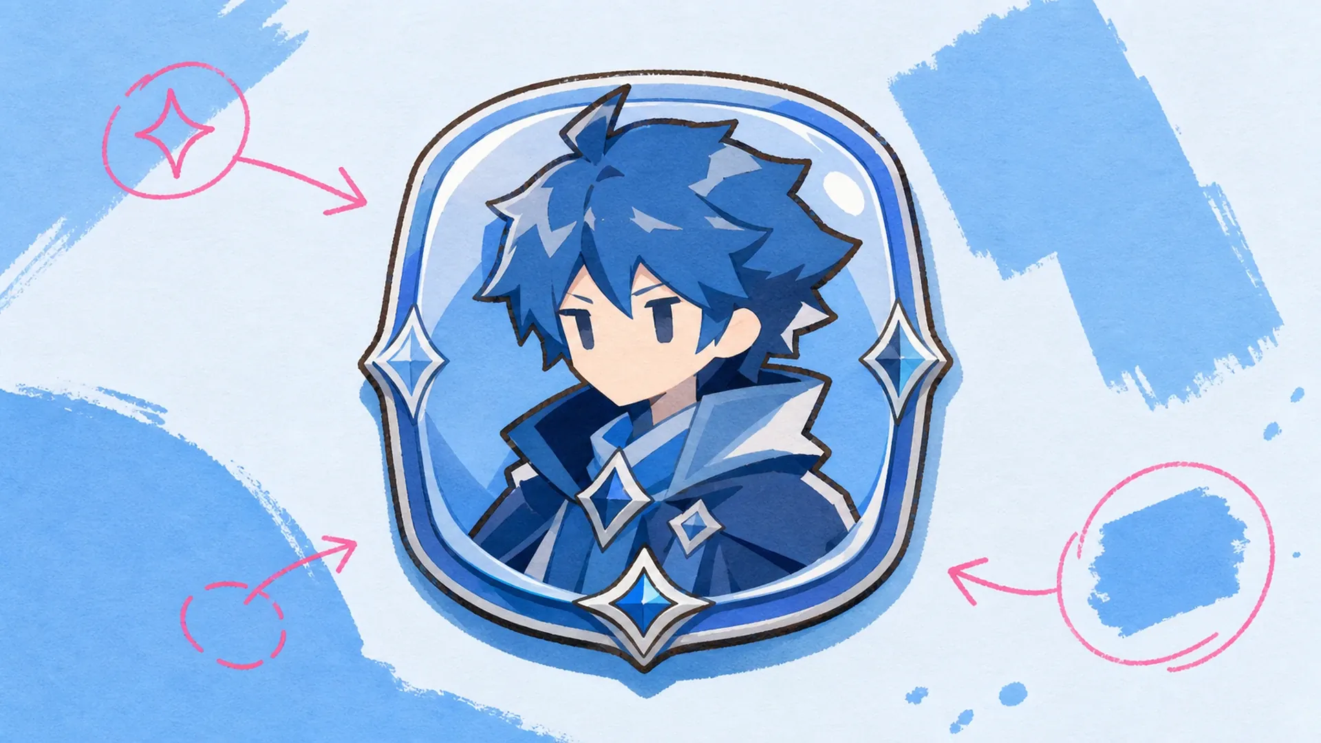 Quick no-template badge - AI Mobile Game Character Badge Maker