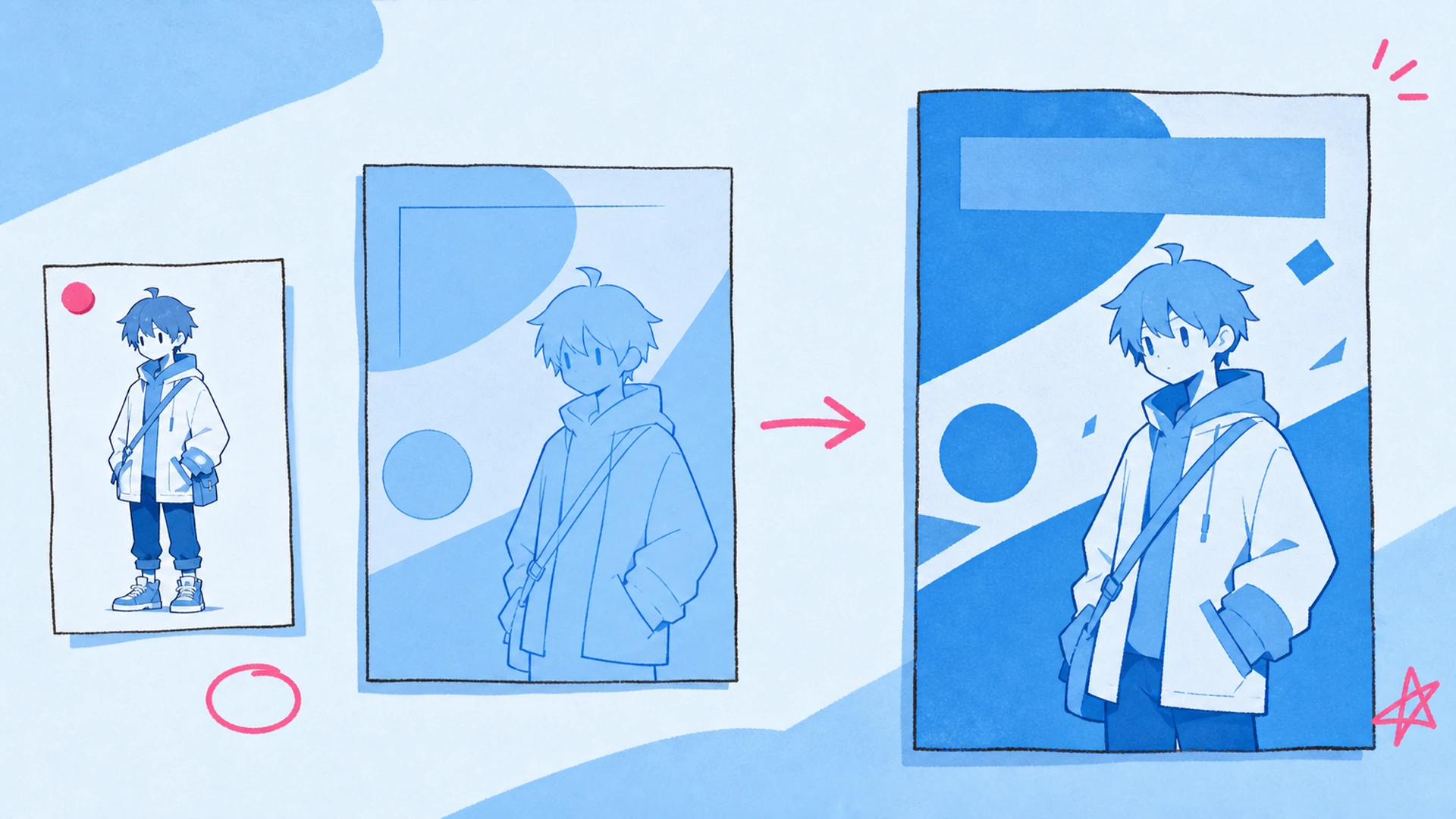 Blaues Monochrom, erklärt - AI Blau-Monochrom Anime-Poster-Generator
