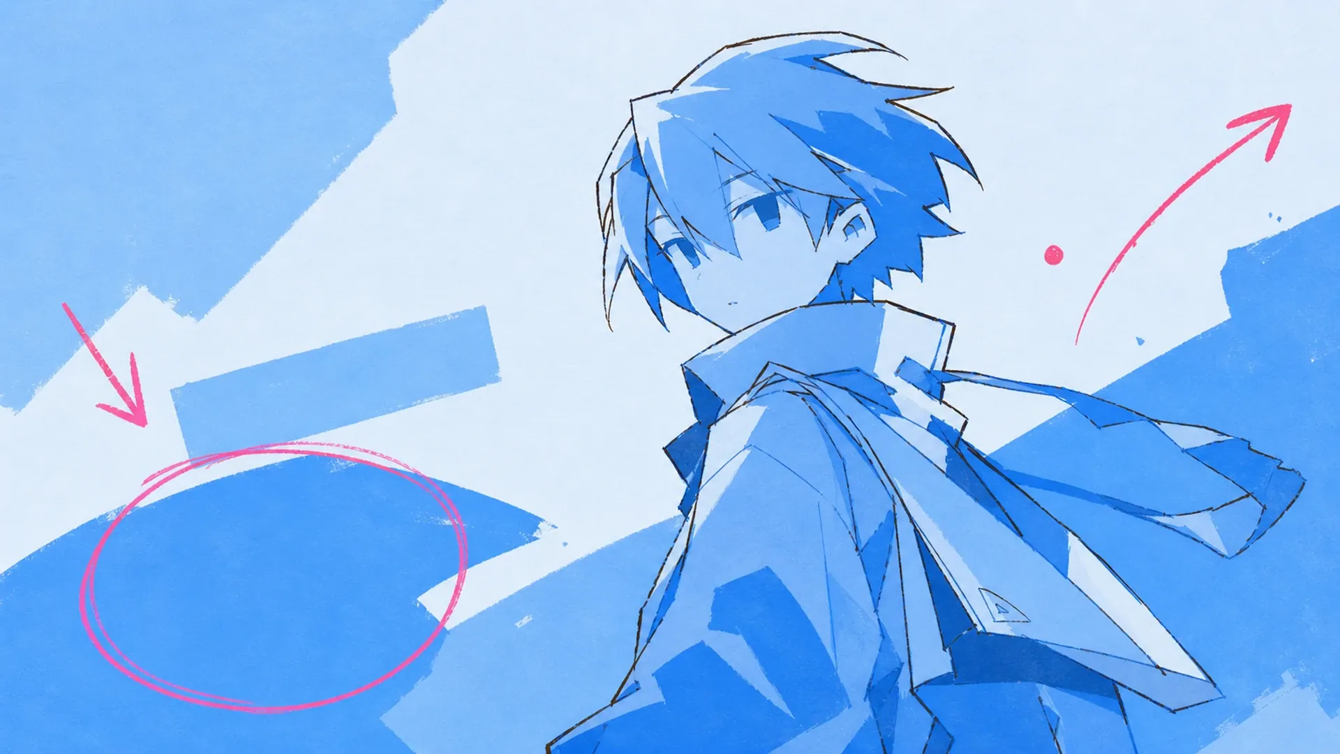 Stimmungsvolles Key-Art - AI Blau-Monochrom Anime-Poster-Generator