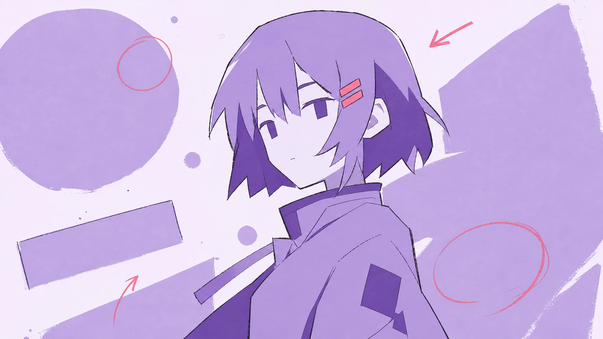 Dämmerungs-Social-Post - AI Lila-Monochrom Anime-Poster-Generator