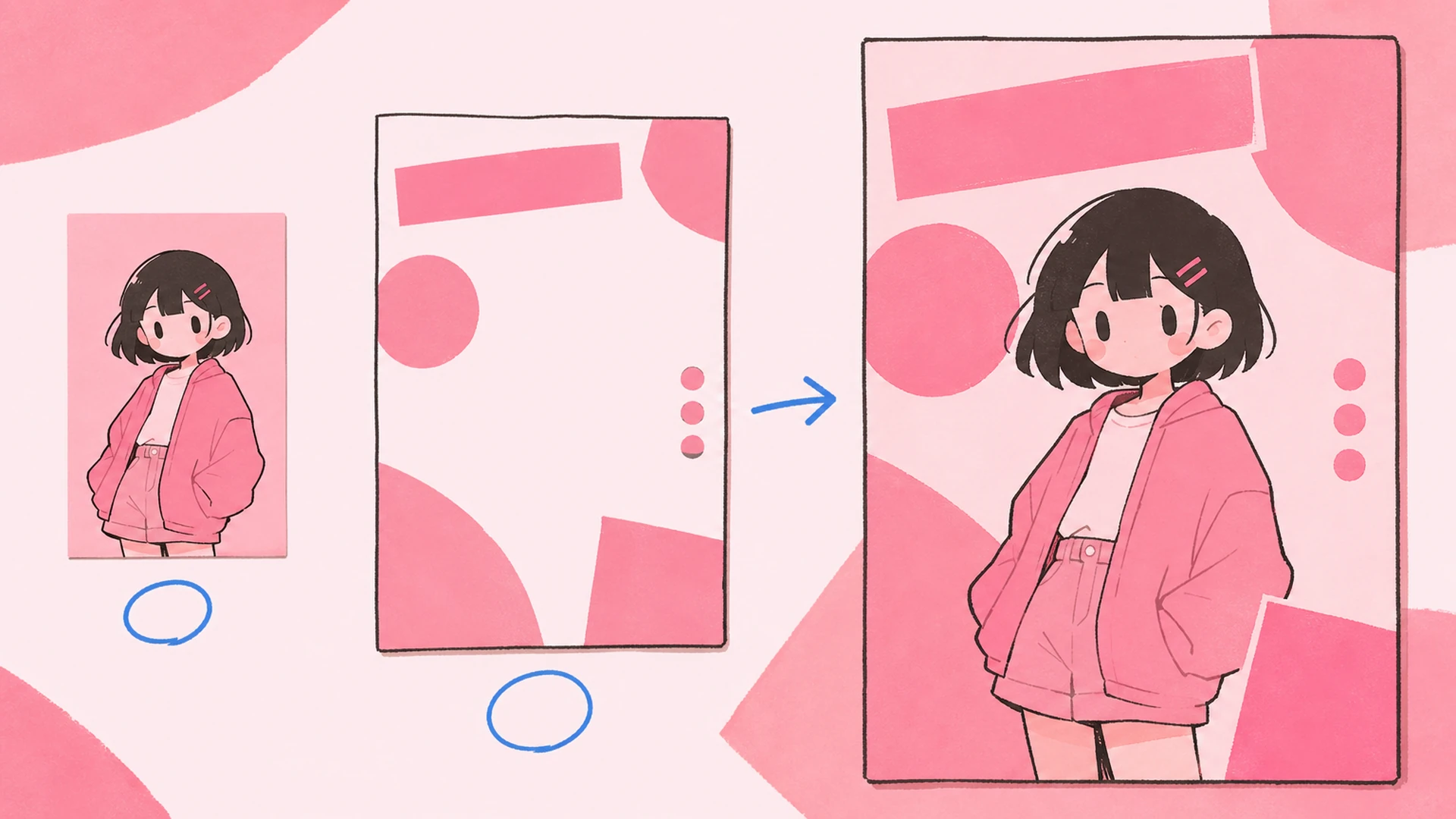 Die süße Kurzfassung - AI Pink Editorial-Poster-Generator