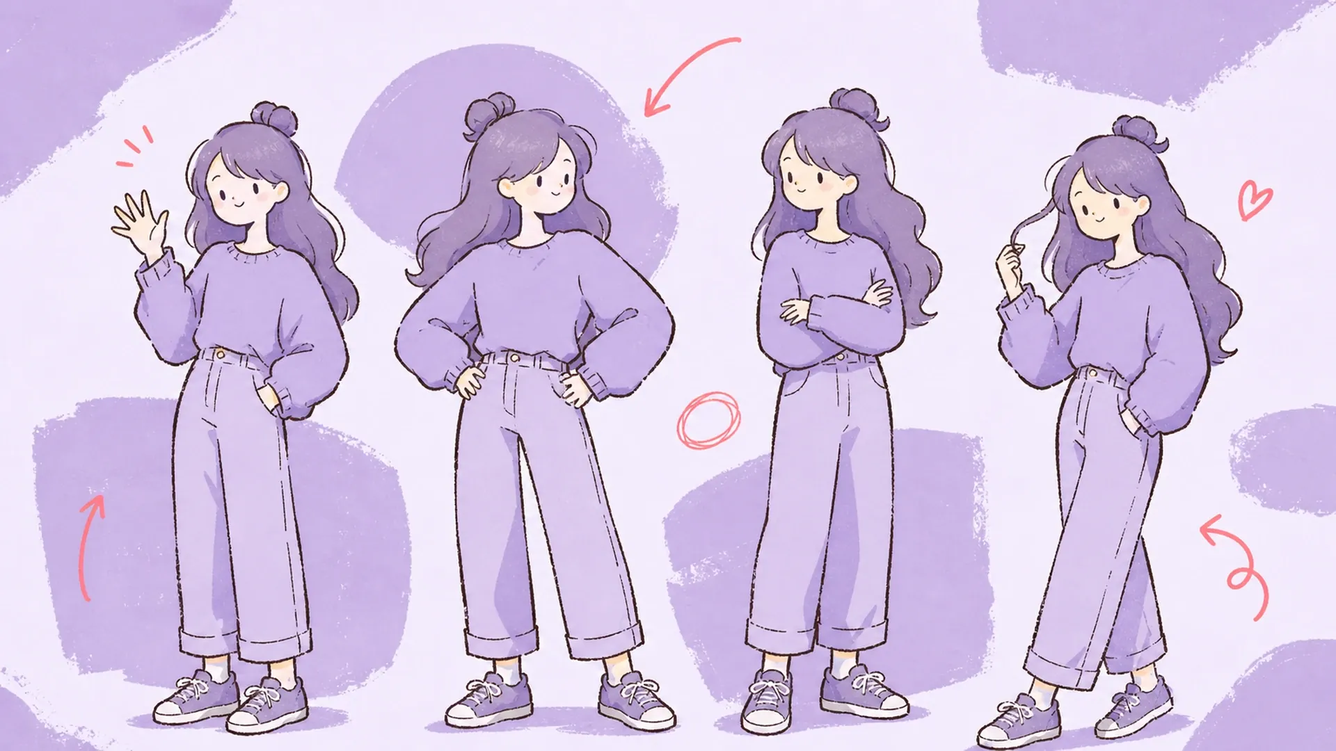 Poses décontractées et de repos - Changeur de Poses IA